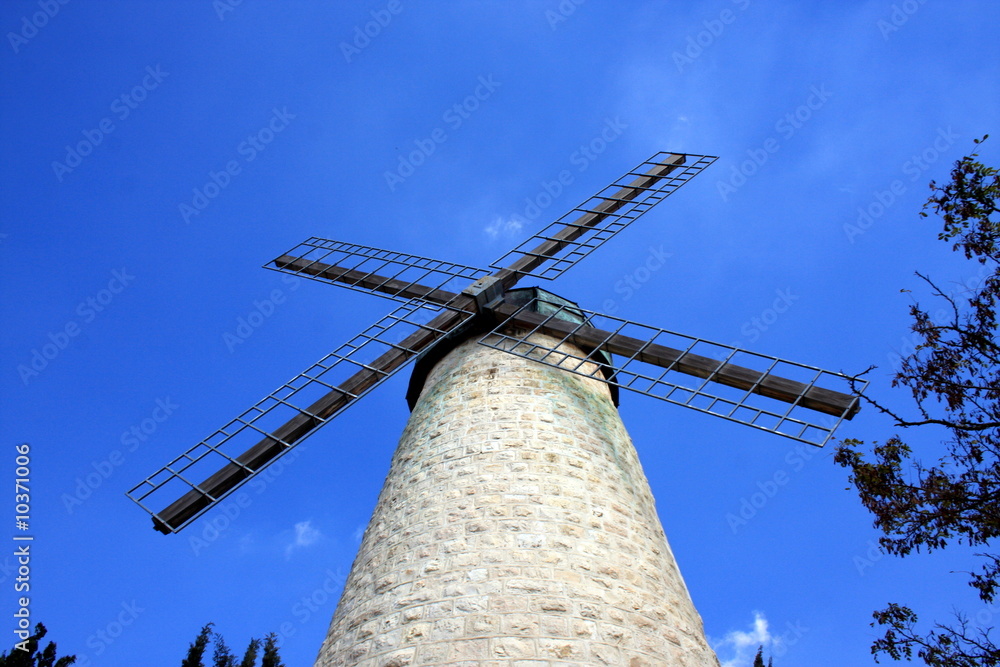 Windmill  in the Yemin Moshe neighborhood of Jerusalem