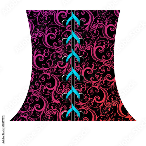 Vector illustration of abstract corset