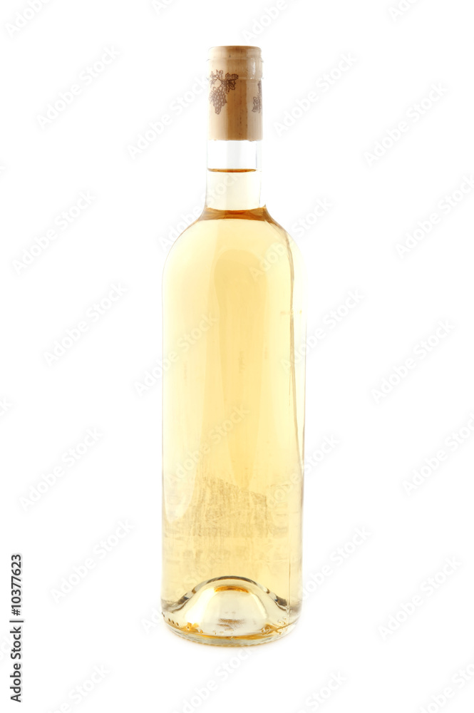 object on white - White wine bottle object on white - White wine bottle