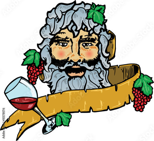 Bacchus or Dionysus the god of wine