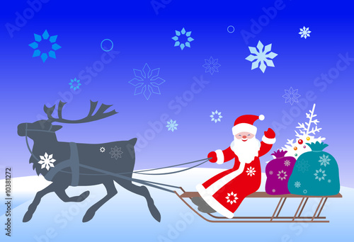 Santa Claus & reindeer