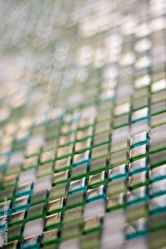 Green glass squares