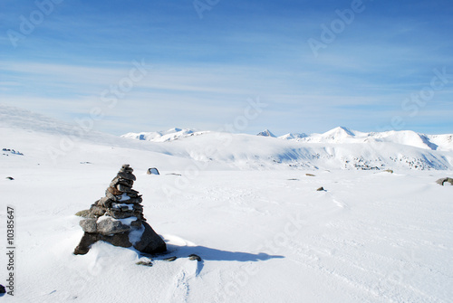 Cairn sur la route du Colom photo