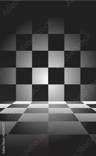 It is black a white chessboard