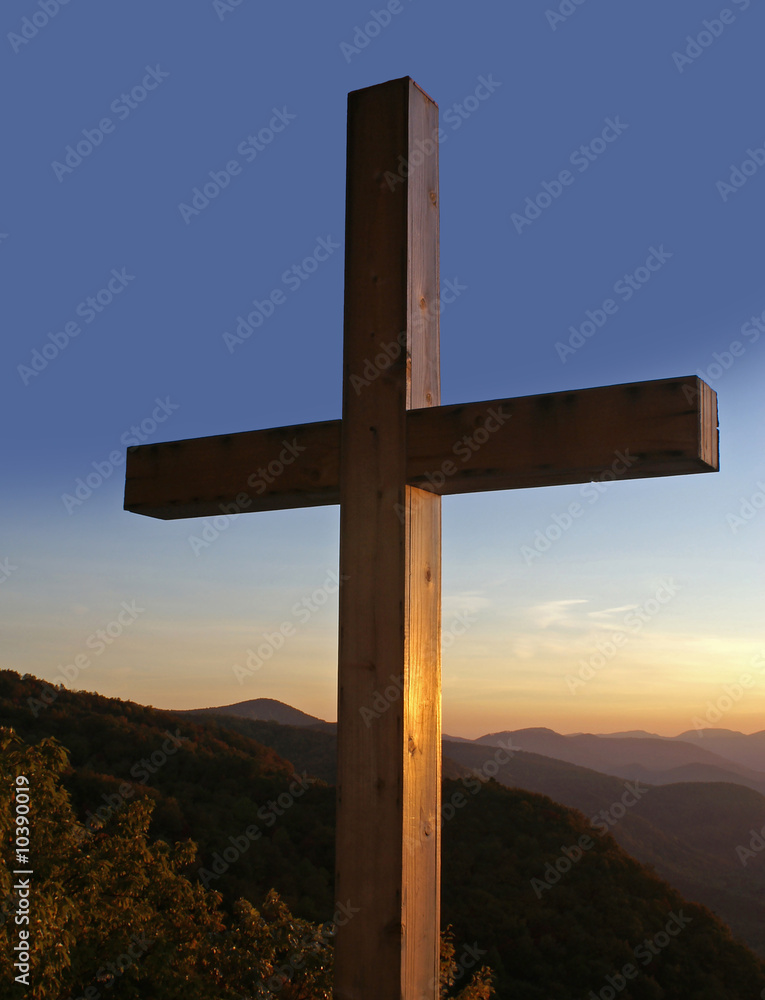 Beautiful cross in the mountains.