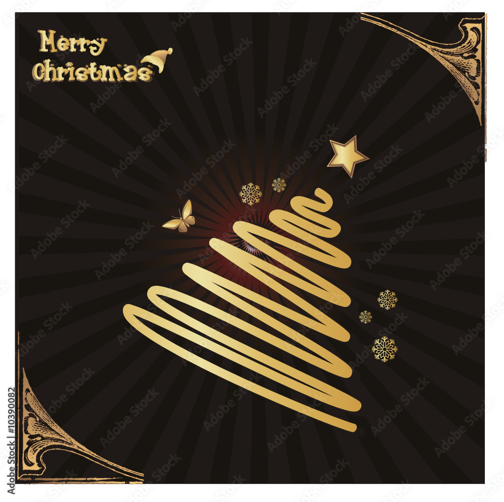 arbol de navidad en vector