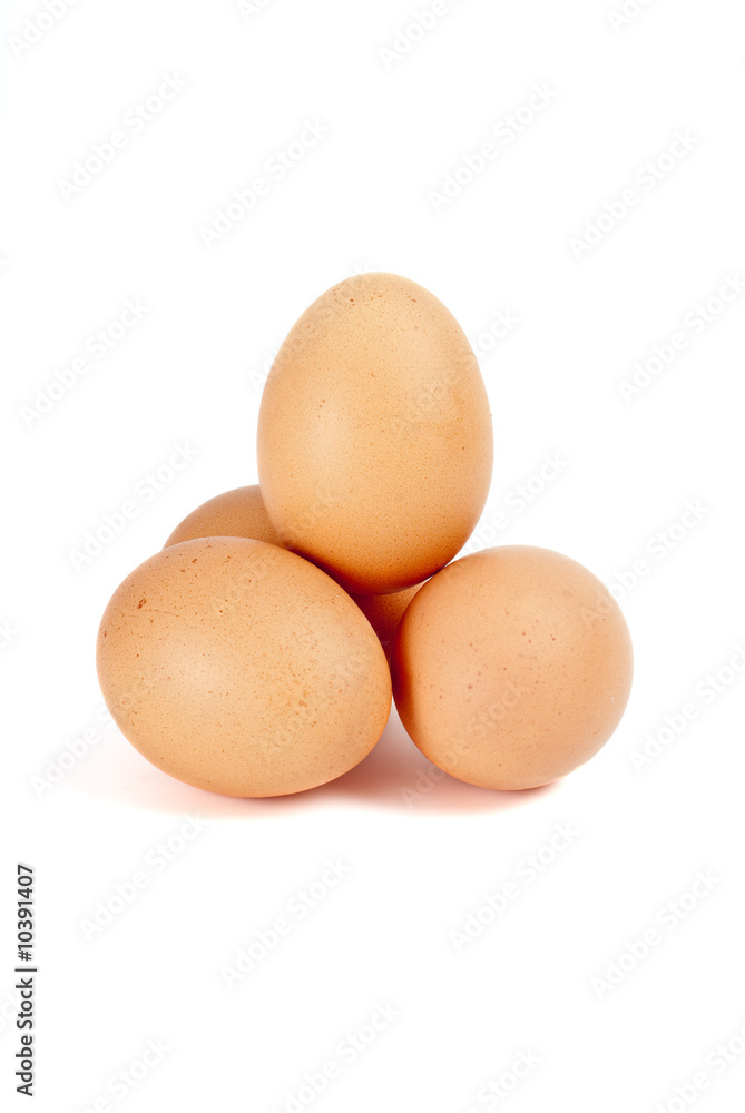 Few eggs isolated on the white background Few eggs isolated on the white background