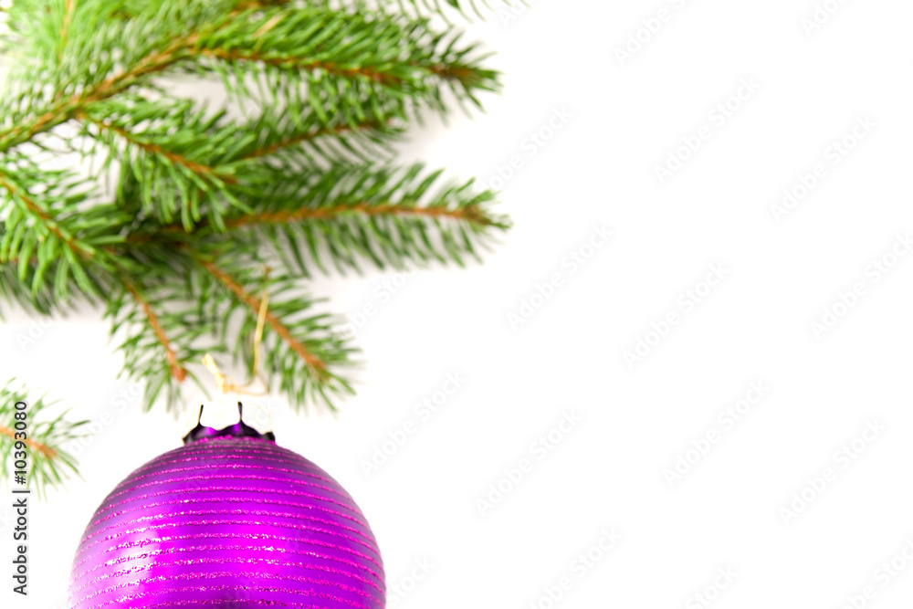Christmas glass ball hanging on the tree Christmas glass ball hanging on the tree