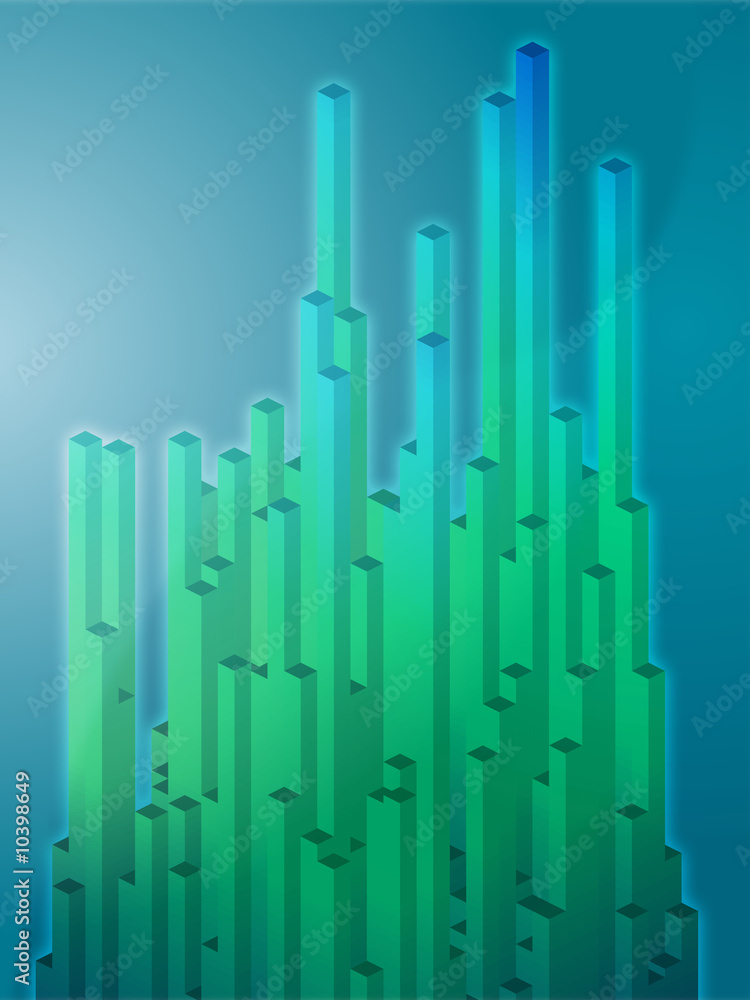 Abstract illustration wallpaper of 3d geometric shapes