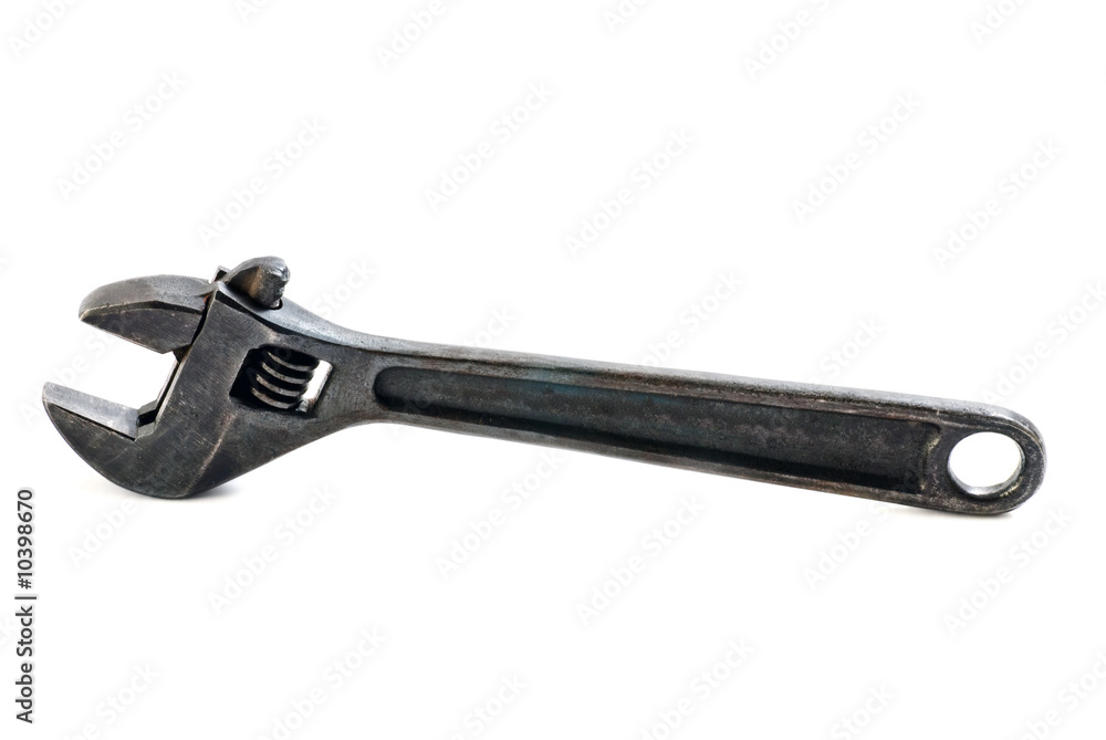 adjustable screw driver (monkey wrench) isolated on white adjustable screw driver (monkey wrench) isolated on white