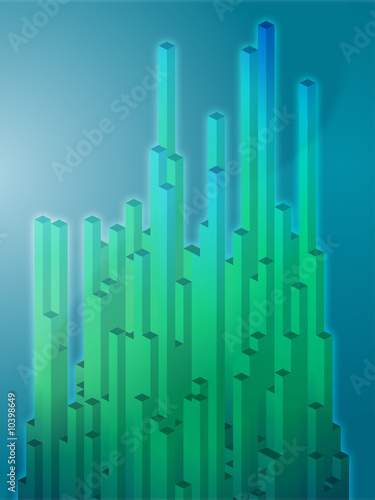 Abstract illustration wallpaper of 3d geometric shapes