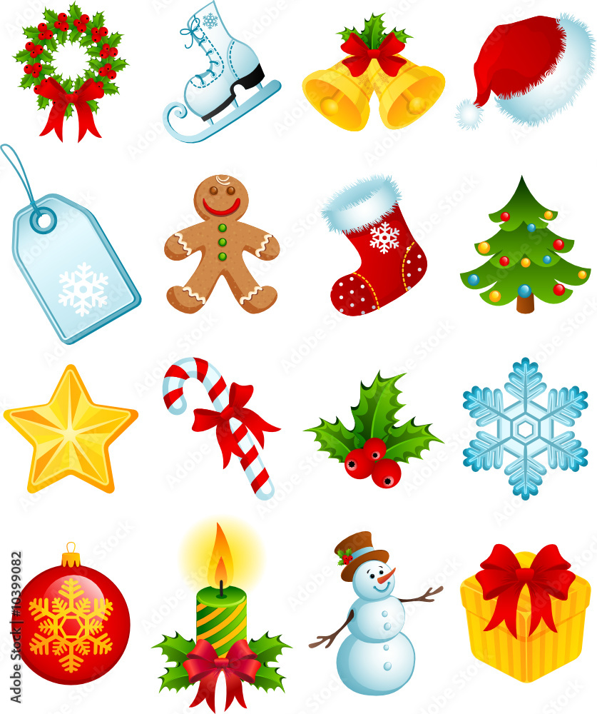 christmas icons christmas icons