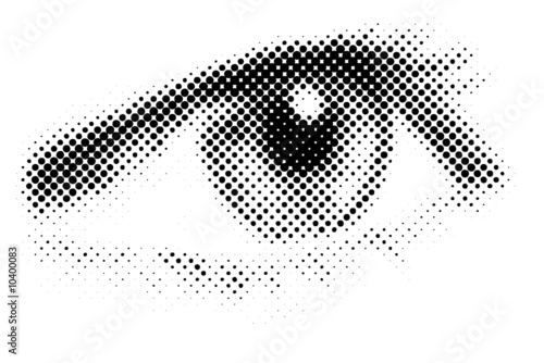 vector halftone eye