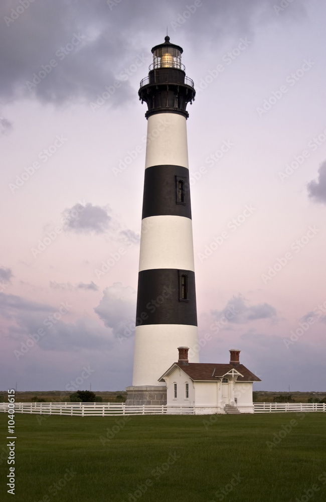 Bodie Island Lighthouse in the Outer Banks at Dusk Bodie Island Lighthouse in the Outer Banks at Dusk