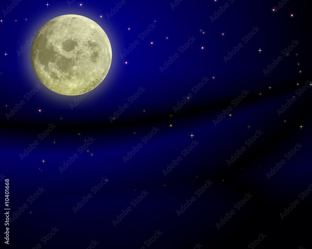Night sky with moon Night sky with moon