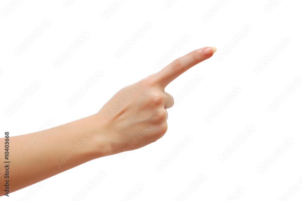 Index finger isolated on white background Index finger isolated on white background