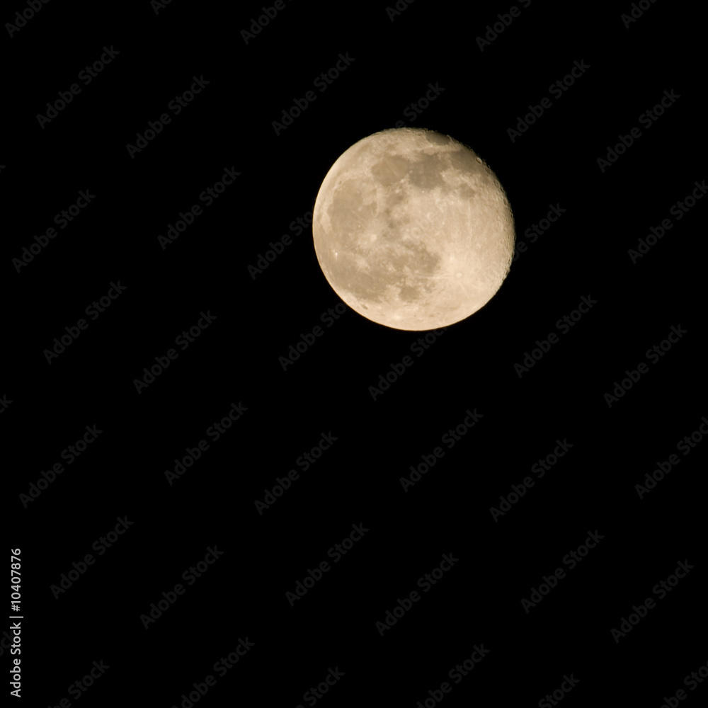 View of the full moon over dark night View of the full moon over dark night