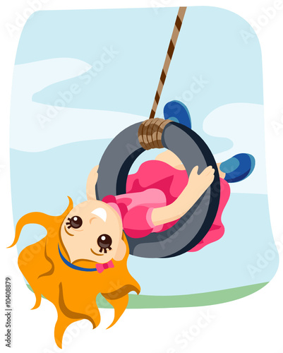 Girl on Swing