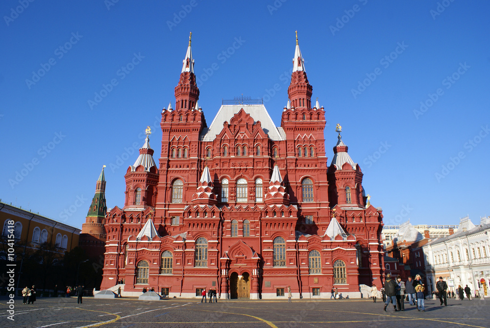 Historical museum and Red Square in Moscow, Russia