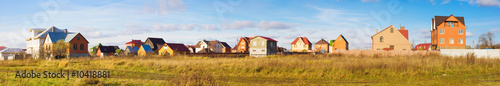 Modern holiday village in Russia. Panorama. photo