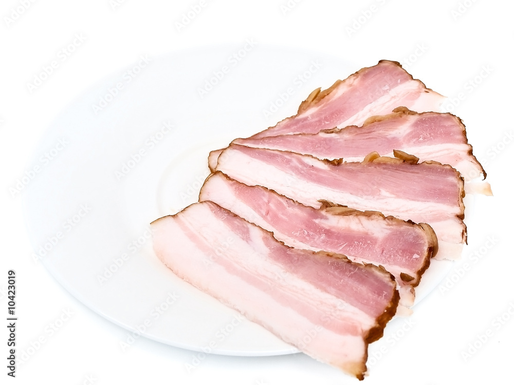 gammon of bacon on the white saucer gammon of bacon on the white saucer