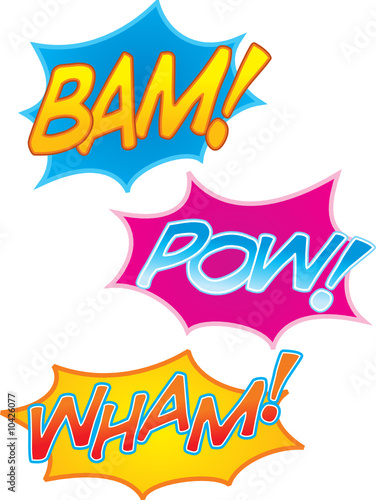 vector cartoon comic book sound effects