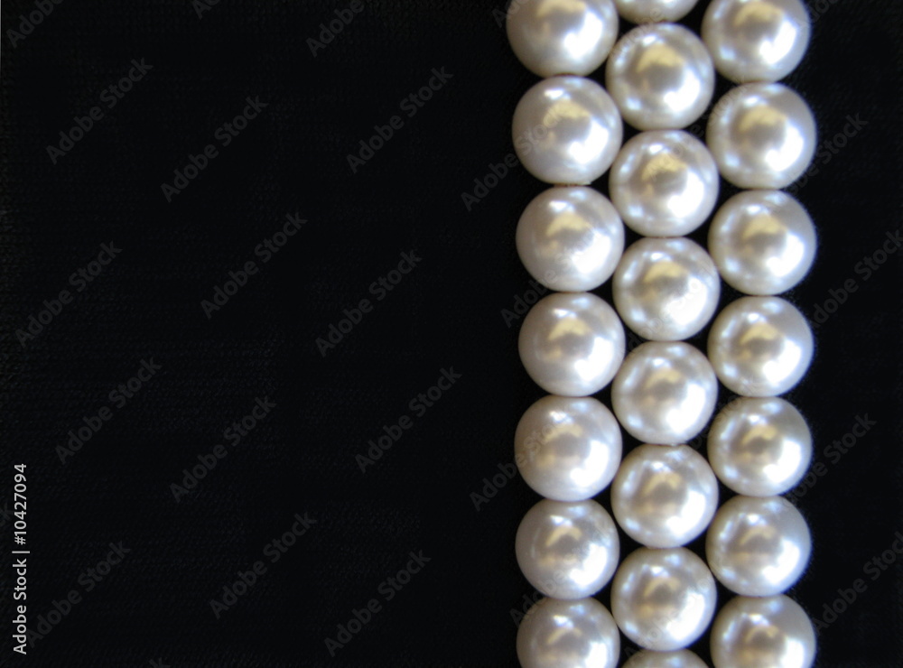 Macro Pearls on black background