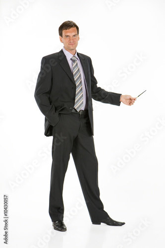 Young man in different office situations