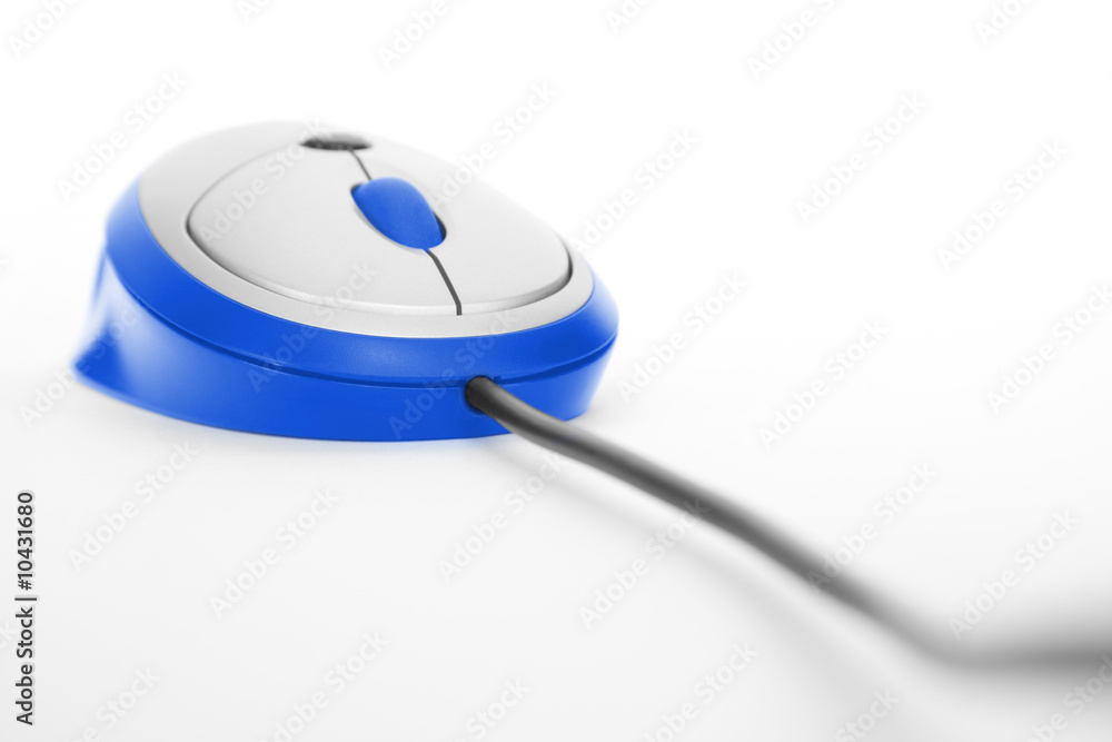 blue computer mouse isolated on white blue computer mouse isolated on white