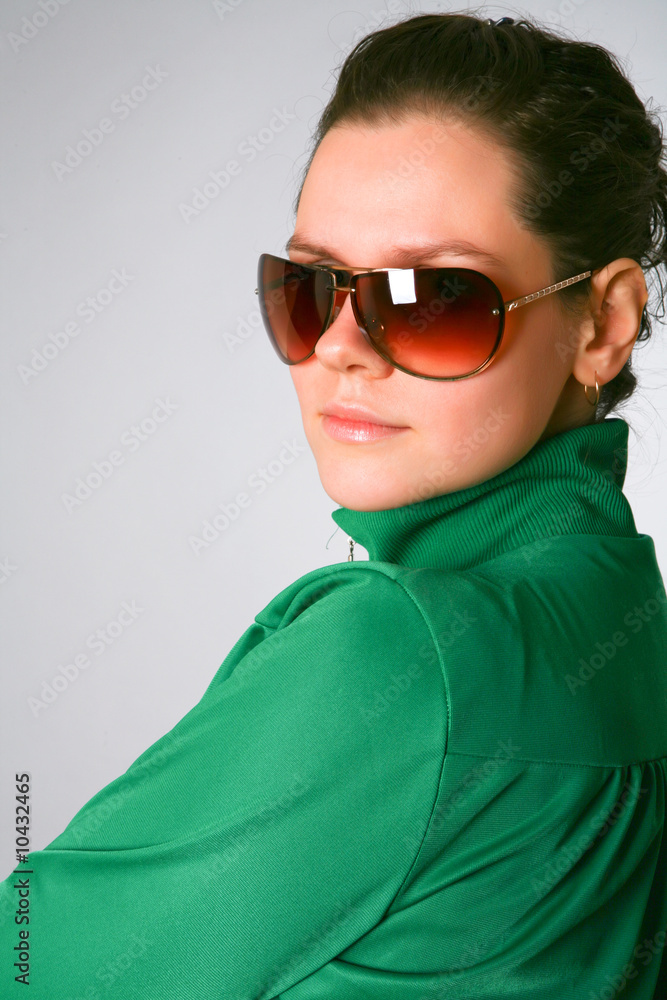 beauty young woman in sunglasses
