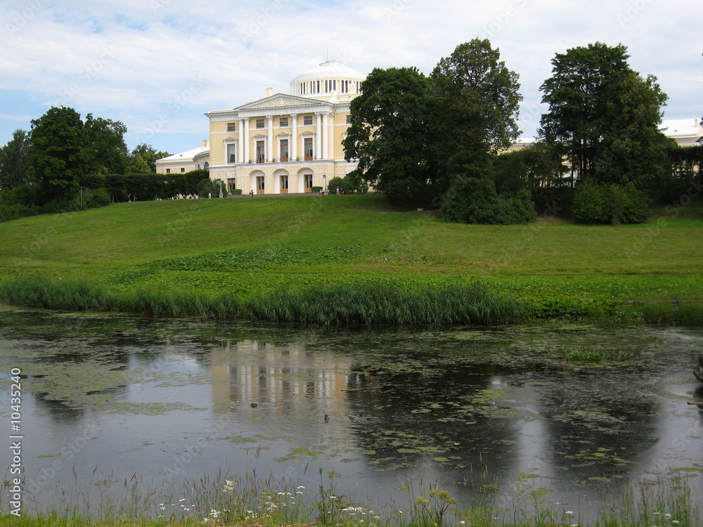 King's palace and park in Pavlovsk Russia