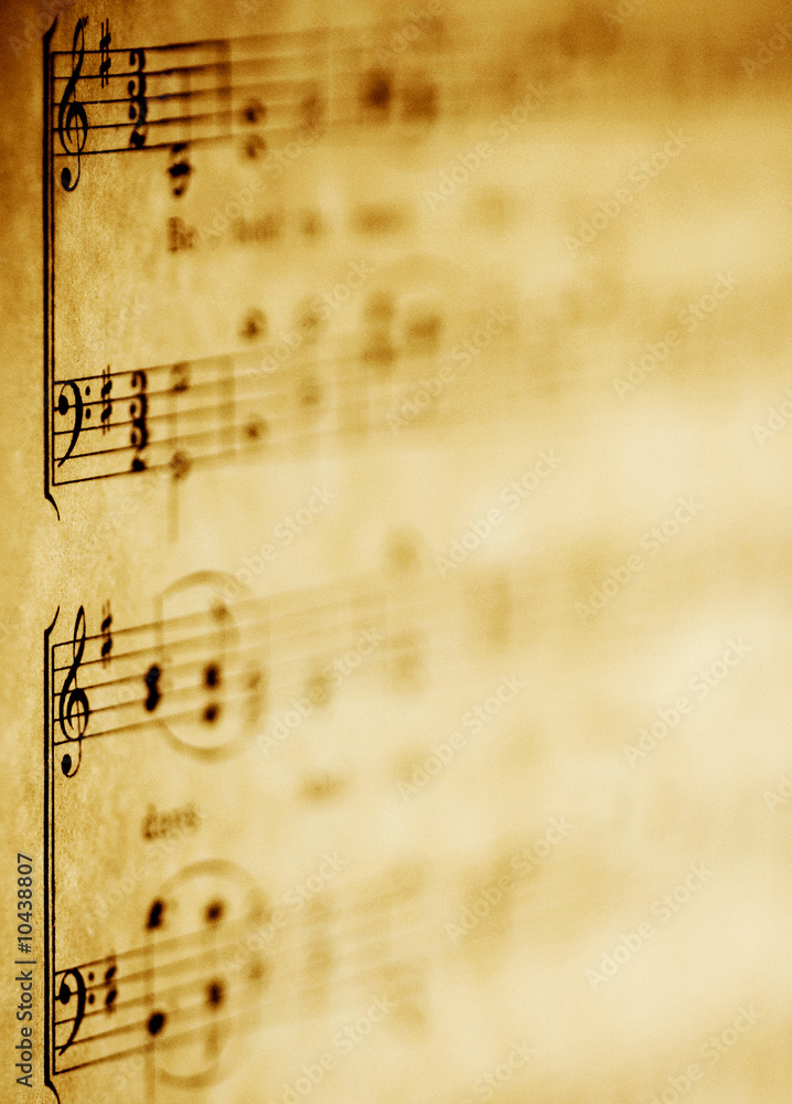 Fototapeta premium old sheet music abstract image