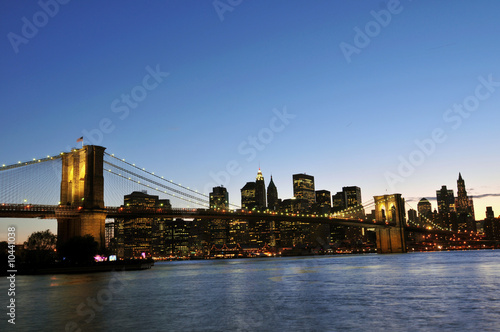 Brooklyn bridge and lower Manhattan
