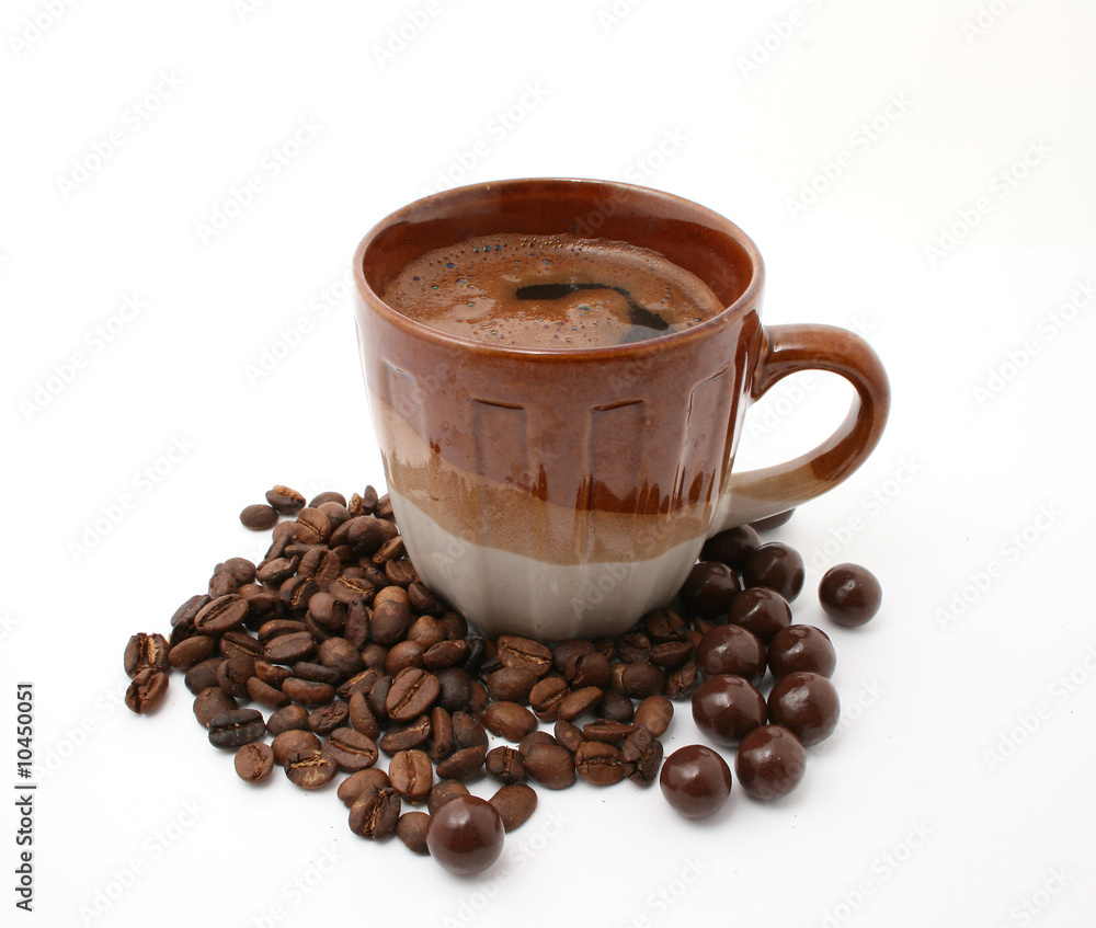 Fototapeta premium cup of coffee isolated on white