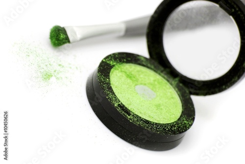 green eyeshadow