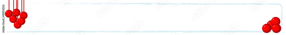 Christmas and new year banner with red balls and frame Christmas and new year banner with red balls and frame