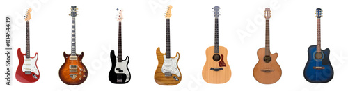 Fotografia, Obraz Seven different guitars for the price of one