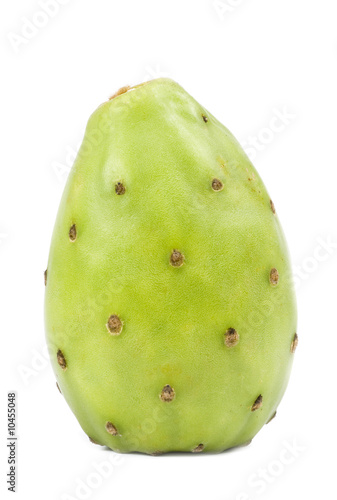 Green Cactus Pear Isolated on White