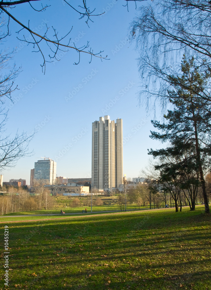 City view from the park