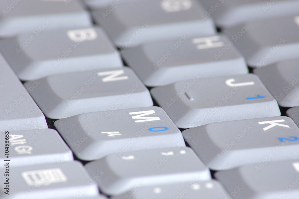 gray keyboard of a business laptop computer gray keyboard of a business laptop computer
