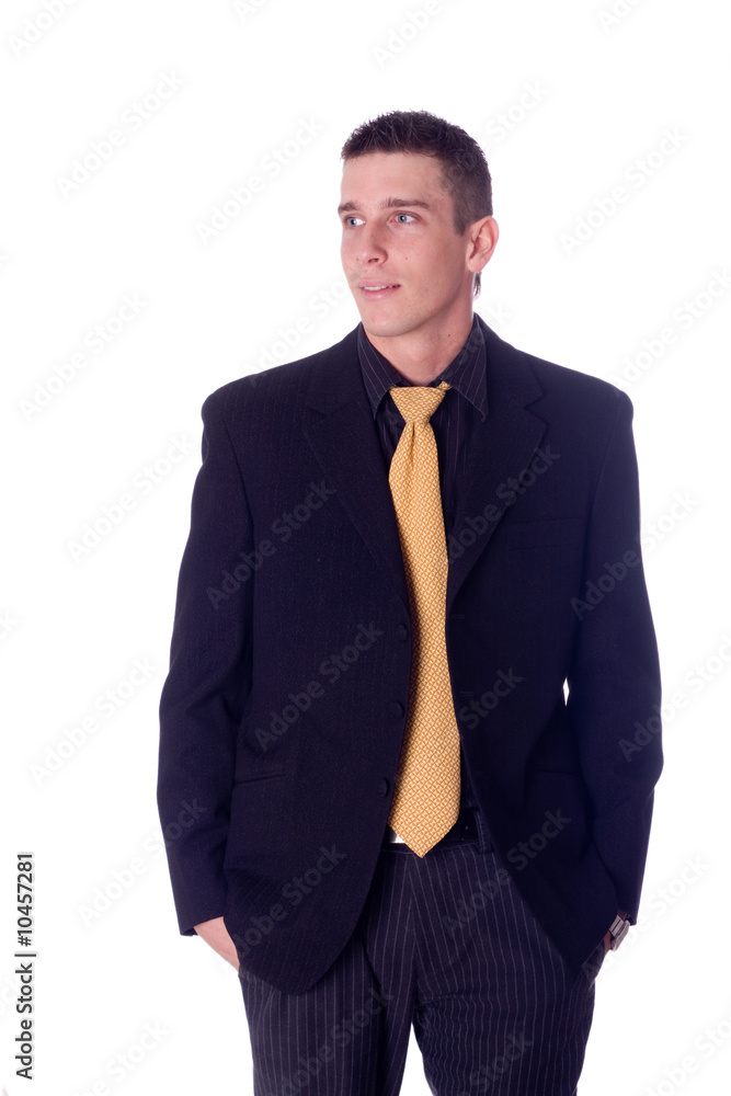 young businessman with white background young businessman with white background