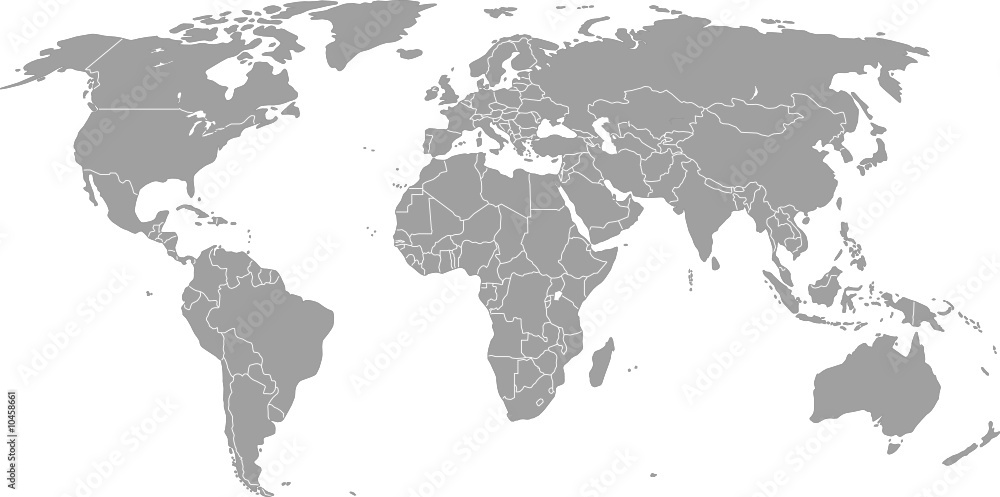 Naklejka premium Mapa świata (grafika wektorowa)