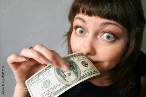 Fotografija Woman with hand of money