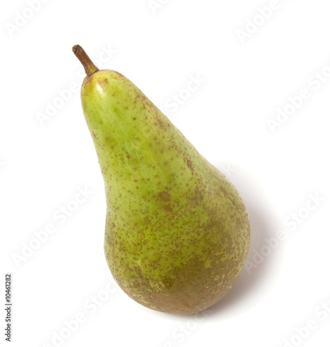 single pear isolated on the white background