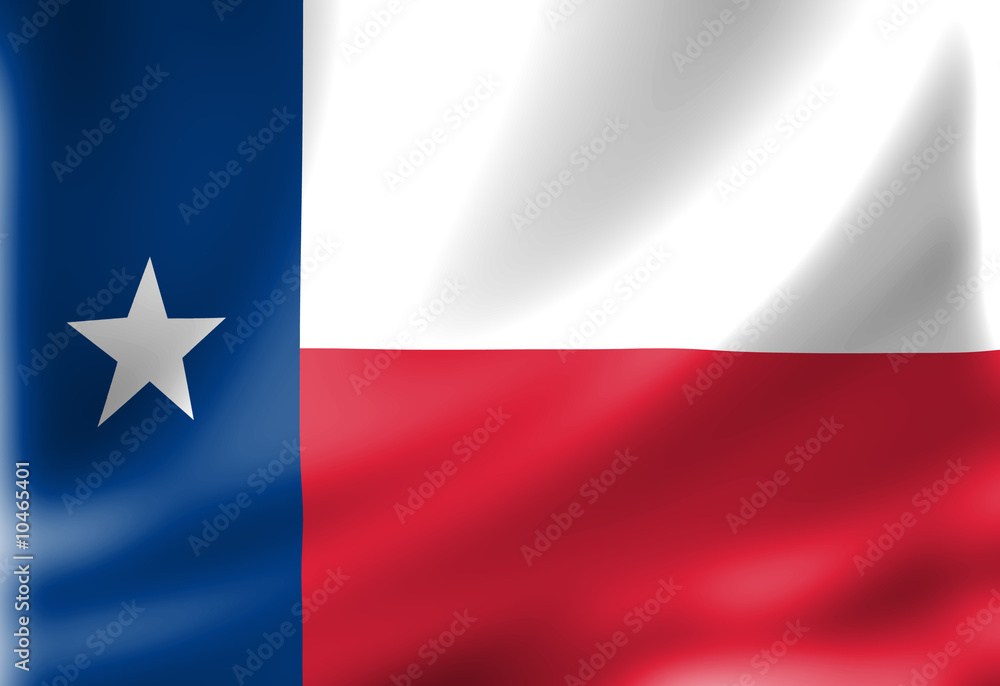 Texan flag waving in the wind
