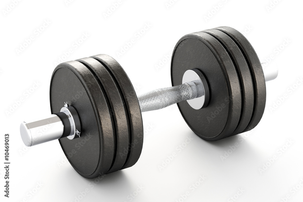 Dumbbell isolated over a white background. Dumbbell isolated over a white background.