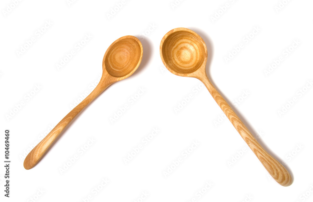 Wooden spoon isolated on white background Wooden spoon isolated on white background
