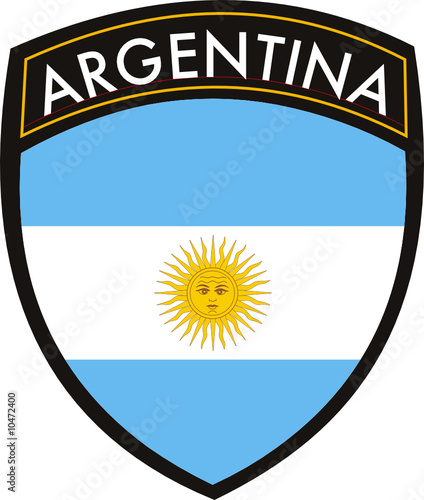 VECTOR ARGENTINA FLAG WITH CREST