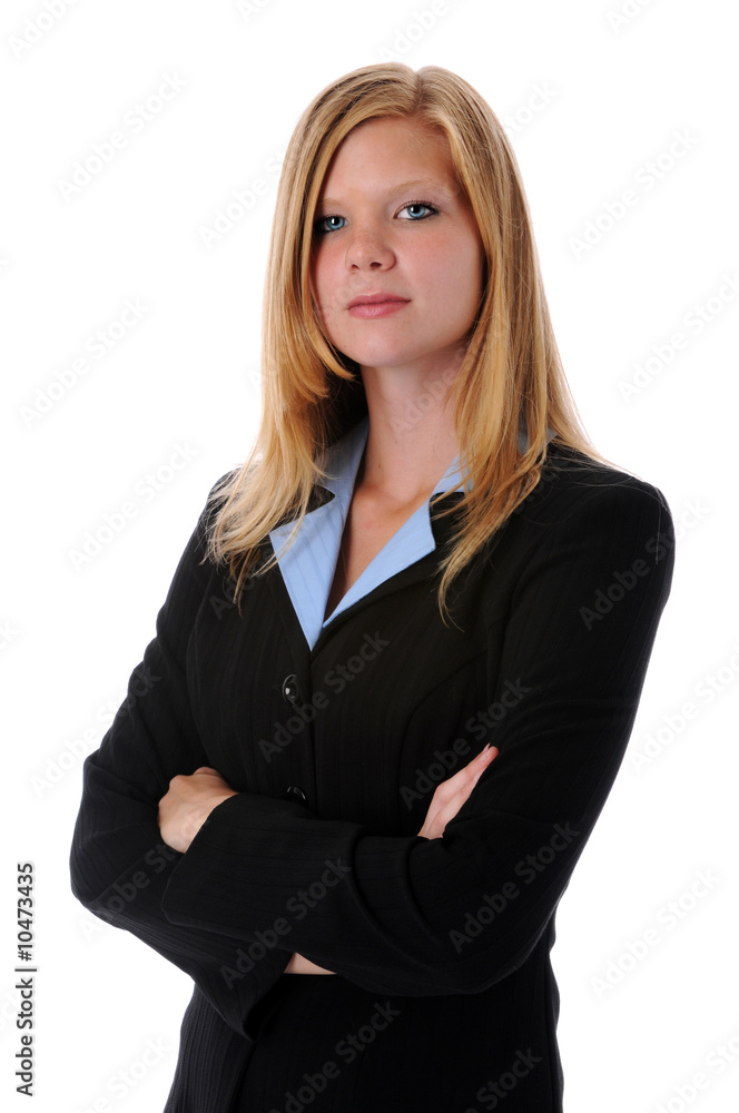 Young beautiful businesswoman with arms crossed Young beautiful businesswoman with arms crossed