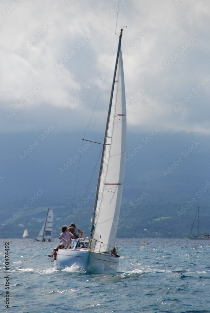 Naklejka premium bâteaux et équipage